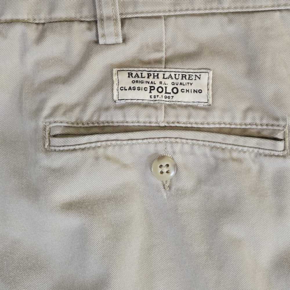 Polo Ralph Lauren Chino Prospect Pant Mens 38x30 Tan Khaki 100% Cotton Preppy - Picture 8 of 9